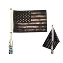Adjustable / Folding Flag Pole With US Flag For  Dyna Street Glide