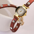 Women's Multilayer Faux Leather Band Star Moon Pendant Bracelet Wrist Watch Hot
