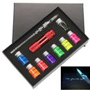 10Pcs/Set Invisible Fluorescence Bottled Dip Signature Ink W/ Glass Writing Pen