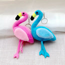 Cartoon Flamingo Plush Keychain Handbag Car Keyring Buckle Key Chains Jewelr M&E