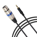3Pin XLR Female Jack to 3.5mm Male 1/8 TRS Stereo Microphone Mic Audio Cable1.5M