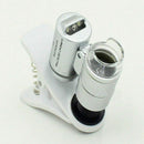 1Pcs Universal 3LEDs Clip Mobile Phone Microscope Magnifier Micro-Lens 60X