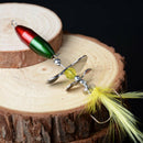 5X(Long Casting Spinner Bait Fishing Lure Double Tail Propeller Trout Carp I6Y1)