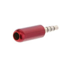 2x 3.5mm 4 Pole Male + Female Repair Headphone Jack Plug Metal Soldering Red