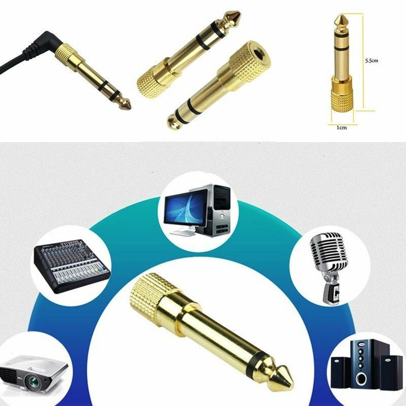 1x 3.5mm Female to 6.5mm Male Headphone Jack Adapter Plug Stereo Audio Converter
