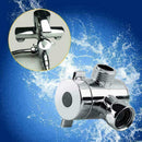 3-Way Bathroom Chrome Diverter G1/2" T-adapter Valve for Shower Arm Mounted N3P1