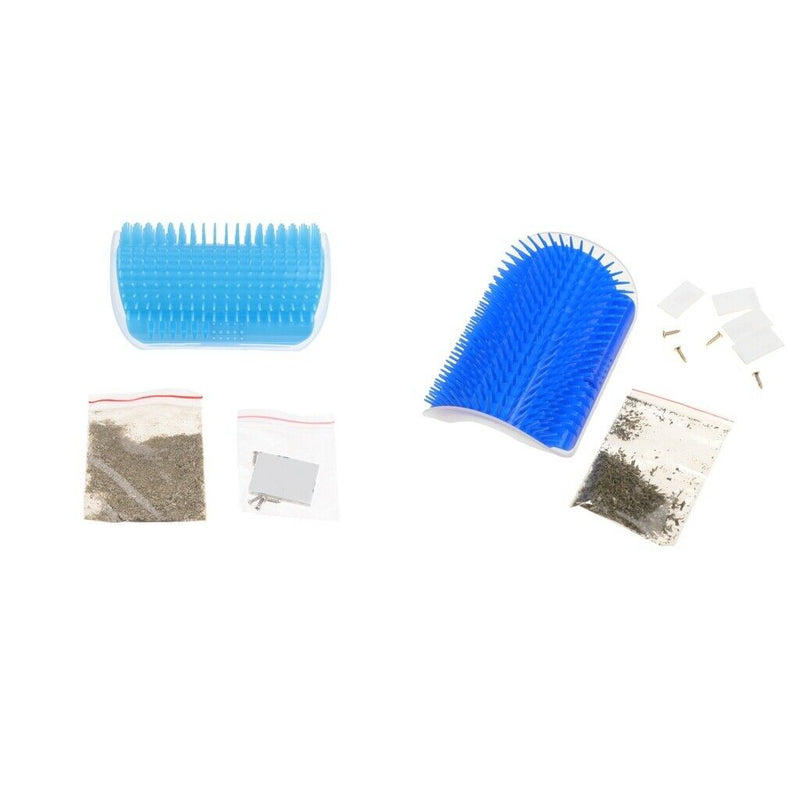 2x Pets Self Groomer Wall Corner Mounted Cat Loose Hair Remover