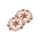 4Pcs/set Floral Placemat Beige Embroidered Lace Doilie Table Mat Newest Useful