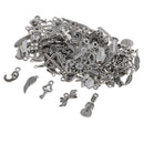 100x Flower Heart Pendant Jewelry Making Charms for DIY Necklace Bracelet