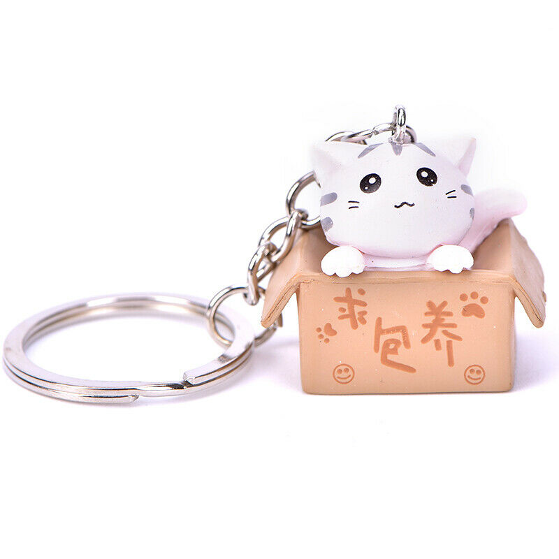 Cartoon Cute Cat Pendant Keychains Metal Key Rings Women Bag Car Key Chain Gi MO