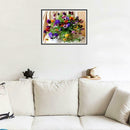 5D DIY Diamond Painting Blossom Colorful Flowers Pot Cross Stitch Mosaic