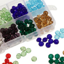 300pcs Mixed Colors 8mm Crystal Glass Rondelle Faceted Loose Spacer Beads