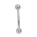 Stainless steel Curve Bent Barbell Plain Eyebrow Ring Body Piercing Jewelry O9Q3