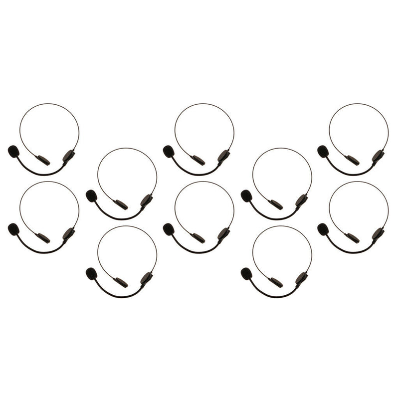 10 Pieces Novelty Black Headset Mic Microphone Toys Men Women Fancy Dress Party