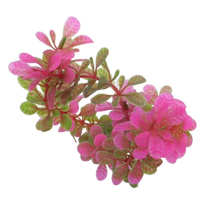 18cm Artificial Plastic Plant Aquarium Decoration - Fuschia