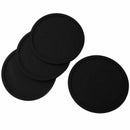 Silicone Black Drink Coasters Set of 8 Non-slip Round Soft Sleek and Durabl R6F1