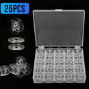 25Pcs New Empty Bobbins Sewing Machine Spools with Box For Brother Janome Singer