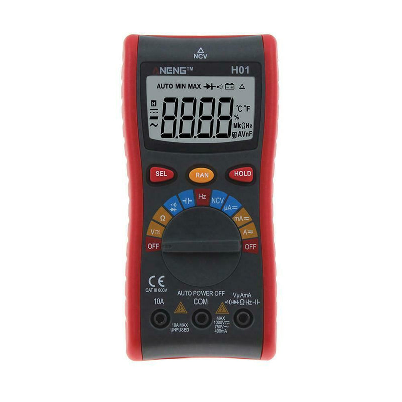 4000Counts Auto Range Digital Multimeter Backlit AC/DC Current Ammeter Voltm A