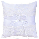 Wedding Ring Pillow French Eyelash Lace Decoration Cushion Ring Bearer Pill B8Y1