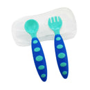 Sealive 1 set Training Baby Fork and Spoon Set Children's Feeding Spoon and T4P7