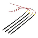 4 x flexible 15 LED Strip Light 30cm Orange Waterproof for Car Motorcycle
