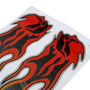 Red Yellow Flame Fire Style Decals Stickers Cover Stripes Body