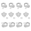 12 Sets Stainless Steel Clothing Hook Wall Mounted Coat Hook for Boat Yacht
