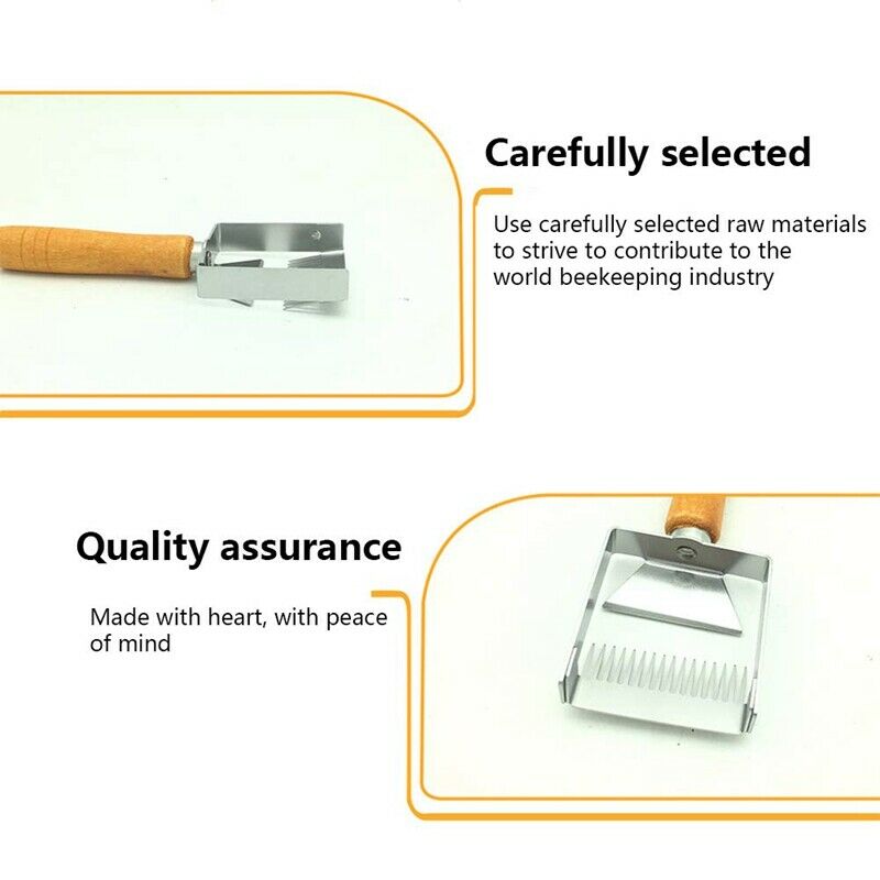 Stainless Steel Bee Hive Uncapping Honey Fork Scraper Shovel Food Degree Be