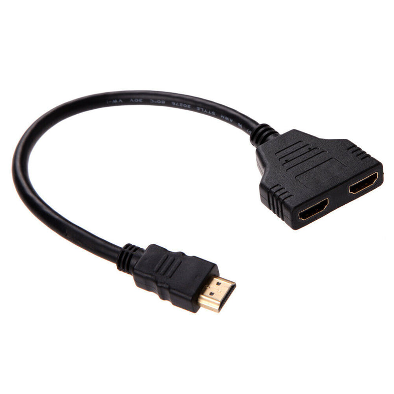 1080P HDMI Port Male to 2 Female 1 In2 Out Splitter Cable Adapter Converter