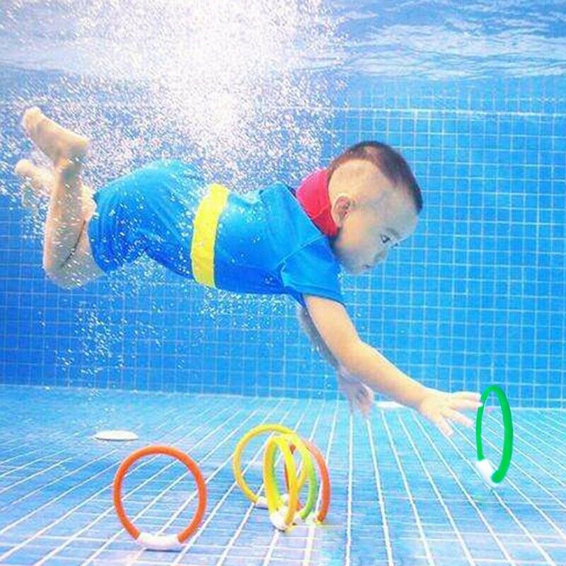 8 Pcs Underwater Swimming Pool Diving Rings, Diving Throw Torpedo Bandits T X9H3