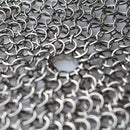 Cast Iron Cleaner -Premium 316L Stainless Steel Chainmail Scrubber ,7-Inch  N3Y7
