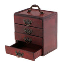 4 Layers Trinket Jewelry Storage Box Chest Treasure Organizer Container