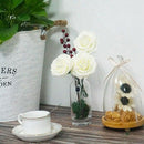 Roses Artificial Flowers-25 Pcs Big PE Foam Rose Artificial Flower Head for
