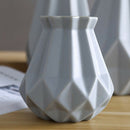 Gray European Profile Matte Diamond Porcelain Vase Modern Fashion Ceramic V D9Y6