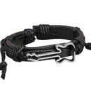 Trendy Guitar Shape Girl Boy Braid Bracelet String Band Bangle Black  A