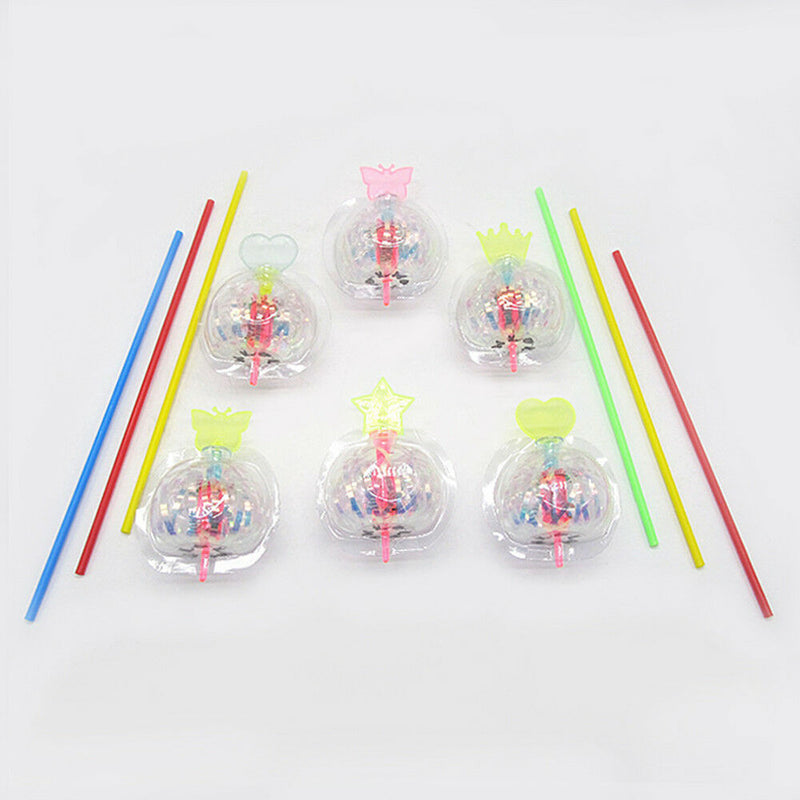 LED Flash Light Stick Rotating Color Changing Bubble Ball XMAS Gift