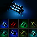 New 2PCS 27 SMD 9005 5050 LED RGB LED Car Fog Light Lamp Bulb + Remote C MOV