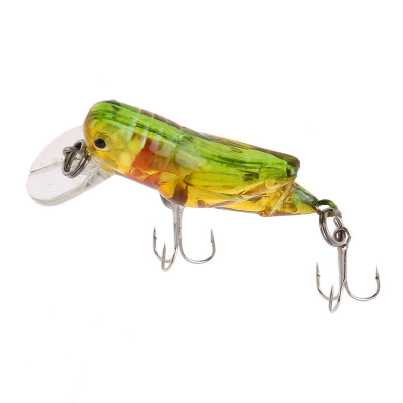 1.57inch 3.5g Locust Lure Bait Swimbait Fishing Gear Crankbait Treble Hook