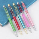 Metal Dried Flower Ballpoint Sign Pen Stationery School Office Writing Kids Tool