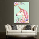 Lovely Horse Flower 5D Diamond Painting Cross Stitch Kit For Kids Handwork