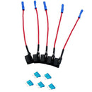 5X 12V Car Standard Add A Circuit Fuse Tap Piggy Blade Holder Socket