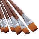 13PCS Flat Shader Paint Brush Set Sizes 0 2 4 6 8 10 12 14 16 18 20 22 24
