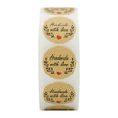 500 Handmade With Love Stickers Scrapbooking Hand Made Handmade Label Weddi