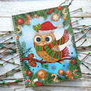 DIY Christmas Owl Special Shaped Diamond Painting 50 Pages A4 Notebook Gift