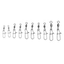 210Pcs Rolling Swivels Ring Fastlock Fishing Pin Snap Connector Accessories