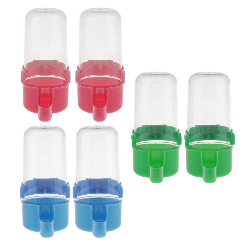6PCS Automatic Birds Cage Water Food Feeder, Made Of Plastic, Safe, Non-Toxic,
