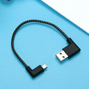 Durable L Shape Connector Nylon Weaving Micro USB Charging Data Cable(20CM)