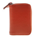 Leather Unisex Credit Card Holder Zipper Wallet Business Cards Case Purse Travel