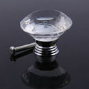 1X 40mm Diamond Shape Clear Crystal Glass Drawer Cabinet Pull Handle Knob