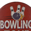 12'' BOWLING ZONE Metal Tin Sign Gym Sports Bar Wall Hanging Decor Plaque